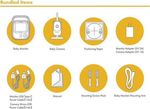 | Baby Monitor Camera and Night Vision with 2K QHD Camera - Sound Alert, Motion Detection, 2-Way Talk, VOX, Easy Set-up Plug & Play, and 4X Zoom (US AC Adapter, English-Japanese User Manual) in Saudi Arabia