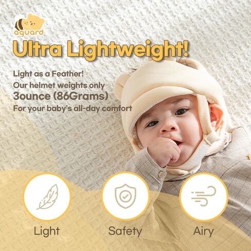 Organic Baby Head Protector- Baby Helmet GOTS Certified Cotton, Bunny, Adjustable & Ultra-Lightweight Head Protector for Crawling & Walking Infants, Toddlers, Baby Girl Pink in Saudi Arabia