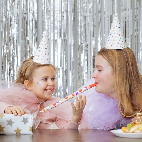 3 Pack Silver Foil Fringe Backdrop Curtains Party Streamers Metallic Tinsel Birthday Backdrop Christmas Bachelorette New Year Engagement Graduation Disco Party Decorations Glitter Backdrop in Kuwait