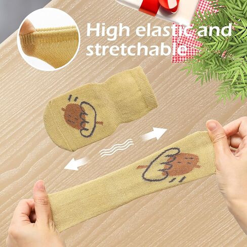 4 Pairs Non Slip Socks for Toddler Breathable Cotton Socks for Baby Boys Girls Anti Skid Cute Sock Grip Socks for Kid, 3-5 Years in Saudi Arabia