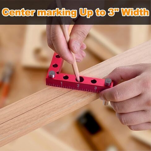 DFM Small, Center Finder Small Aluminum Alloy Center Finder Tool Dowel Drill Jig for Woodworking in Saudi Arabia