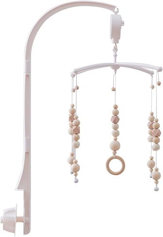 Crib Mobile Musical Box, HI BABY MONMENT Baby Rotary Mobile Crib,Imitation Wood Mobile Spinner for Crib 35 Lullabies Battery Operated with Rotating Hook Crib Mobile Motor,Volume Adjustable in Saudi Arabia