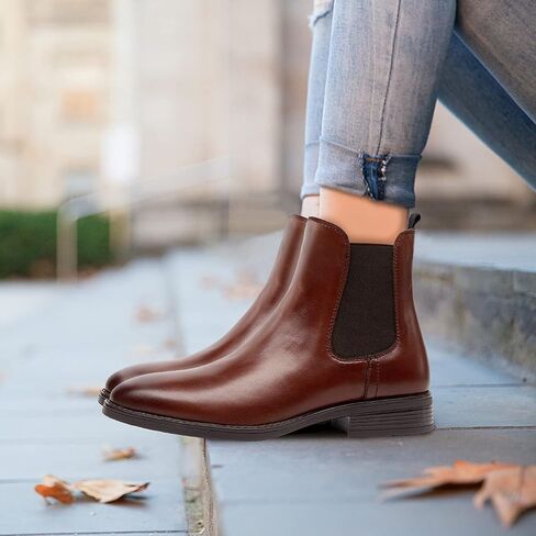 U-lite Womens Fall Winter Comfortable Stylish Leather Chelsea Ankle Boots Women Booties in Saudi Arabia