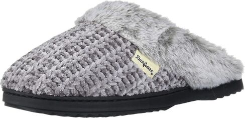 Dearfoams Women's Allison Fairisle Or Solid Chenille Knit Scuff Slipper in Saudi Arabia