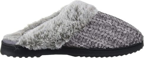 Dearfoams Women's Allison Fairisle Or Solid Chenille Knit Scuff Slipper in Saudi Arabia
