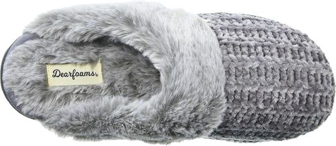 Dearfoams Women's Allison Fairisle Or Solid Chenille Knit Scuff Slipper in Saudi Arabia