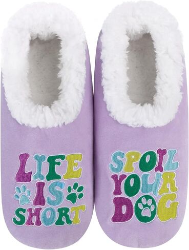 Snoozies Pairable Slipper Socks - Non-Slip Fuzzy Slippers for Women in Saudi Arabia