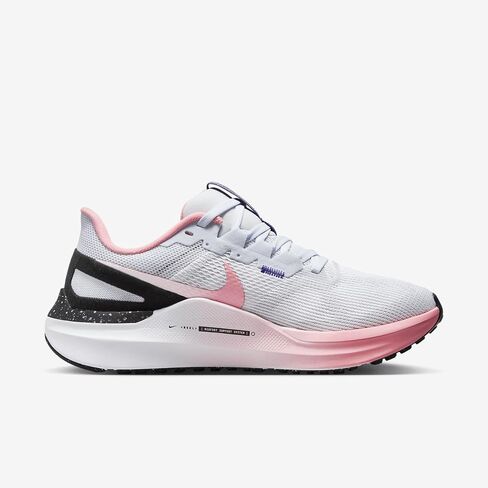 حذاء ركض Nike Structure 25 للسيدات (FQ8770-100، أبيض/أسود/أرجواني/طباشير مرجاني) in Saudi Arabia
