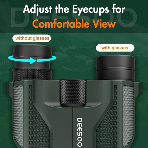 Compact Binoculars for Adults High Powered - Deesoo 20x25 Mini Small Binocular for Kids - Low Light Vision Binoculars for Bird Watching Travel Concert Hunting Hiking in Saudi Arabia