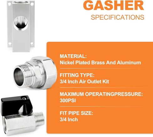 منفذ منفذ GASHER 1/2 بوصة NPT، لنظام أنابيب الهواء المضغوط 3/4 بوصة، وكتل الألومنيوم، 3/4 بوصة 0D-1/2 بوصة MNPT وصمام كروي 1/2 بوصة in Kuwait