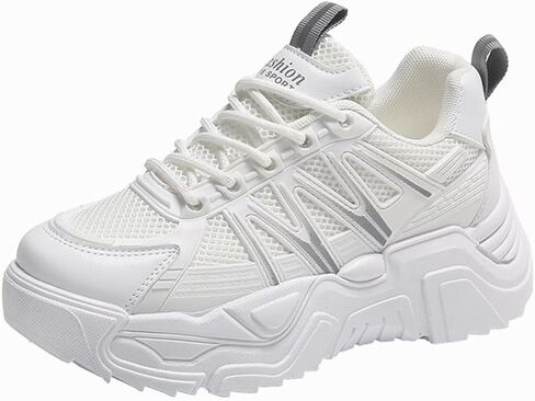 MAUGELY Women's Platform Mesh Casual Sports Shoes Fashionable Road-Running Walking Sneakers in Saudi Arabia