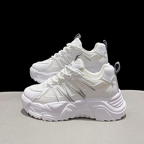 MAUGELY Women's Platform Mesh Casual Sports Shoes Fashionable Road-Running Walking Sneakers in Saudi Arabia