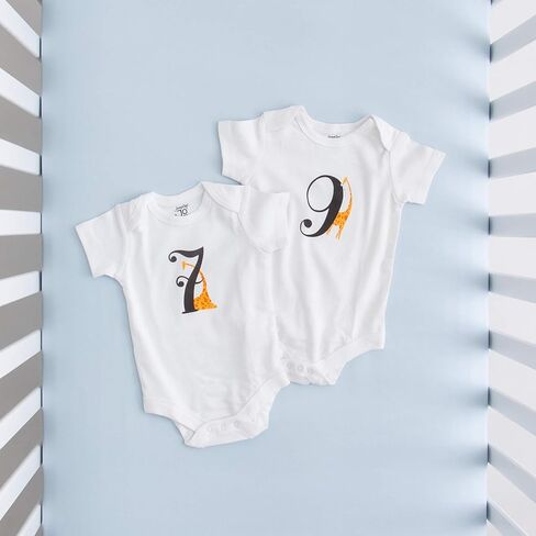 JumpOff Jo - Seize The Moment Baby Onesies، مجموعة من 1 إلى 12 قطعة واحدة مع أرقام، أساسيات حديثي الولادة in Kuwait