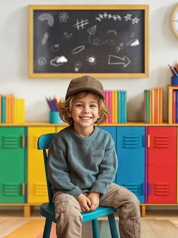 Kate 7x5ft Back to School Backdrops for Photography Blackboard Clock Background Colorful Bookcase Stationery Backgrounds Children Love Study Banner Backdrop in Saudi Arabia
