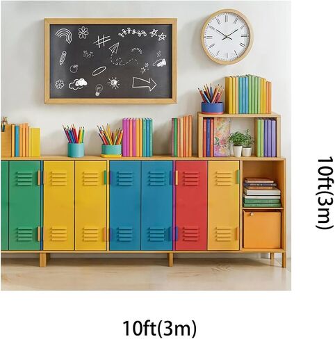 Kate 7x5ft Back to School Backdrops for Photography Blackboard Clock Background Colorful Bookcase Stationery Backgrounds Children Love Study Banner Backdrop in Saudi Arabia