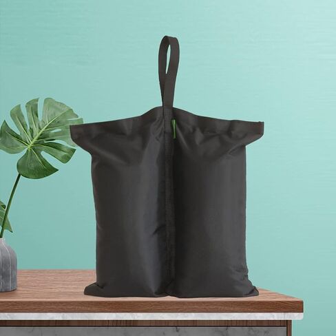 Canopy Weights Bags - Set of 4 Sandbags for Securing Tents, Gazebos & Backdrops - Easy to Use, Outdoor Pop Tent Leg Weight for Patio, Pergola, Trampoline - Sandless, Black in Saudi Arabia
