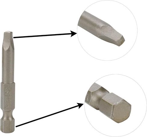 SQ3 مربع رئيس مفك بت مجموعة 1/4 بوصة عرافة عرقوب S2 الصلب مربع رئيس قرص الطاقة بت 2 بوصة طول-10 قطعة in Kuwait