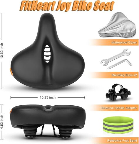 Bike Seat for Men Women, Bike Saddle with Dual Shock Absorbing Ball Memory Foam, Comfortable Bicycle Seat Cushion Compatible with Peloton Seat Cushion Exercise Bike, 350 lbs Capacity in Saudi Arabia