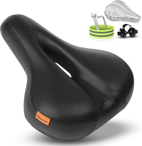 Bike Seat for Men Women, Bike Saddle with Dual Shock Absorbing Ball Memory Foam, Comfortable Bicycle Seat Cushion Compatible with Peloton Seat Cushion Exercise Bike, 350 lbs Capacity in Saudi Arabia