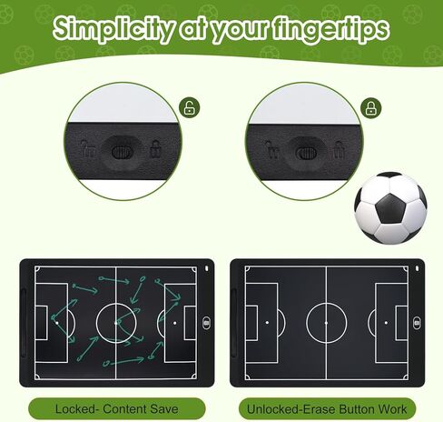لوحة تدريب كرة القدم، لوحة تدريب لمدربي كرة القدم، مجموعة لوحة مغناطيسية تكتيكية قابلة للطي، لوحة تدريب استراتيجية محمولة مع قلم تحديد جاف وحقيبة بسحاب للتدريب على الهدايا in Kuwait