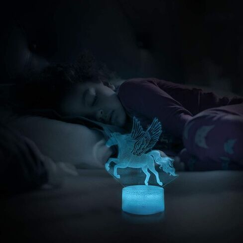 Lucky Owl Night Light for Kids, 3D Optical Illusion Night Lamp with Remote Control & 16 Color Changing Desk Table Lamp, Kids Room Bedroom Decor Gift for Baby Boys Girls Teen in Xmas Birthday Party in Saudi Arabia