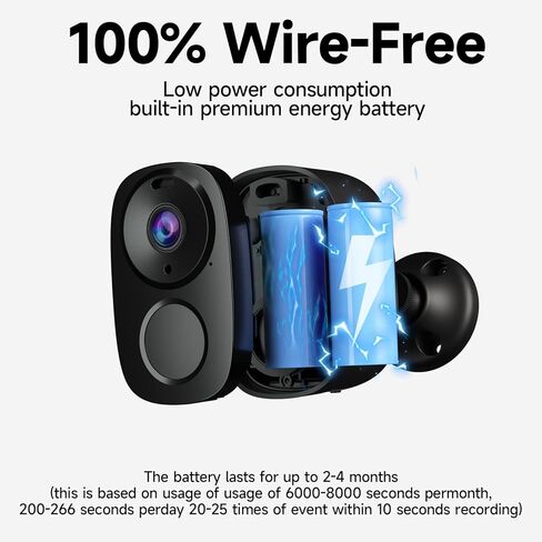 كاميرات مراقبة 2K لاسلكية في الهواء الطلق، قطعتان من كاميرات WiFi الأمنية الداخلية لأمن المنزل مع أضواء كاشفة وإنذار صفارات الإنذار، صوت ثنائي الاتجاه، رؤية ليلية ملونة، اكتشاف الذكاء الاصطناعي لأمن المنزل، العمل/أليكسا in Kuwait