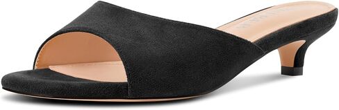 TNYNFBEB Womens Low Kitten Heel Peep Open Toe Sandals Mules Shoes Slip-on Slingback Party Prom Cute Dress 1.4 Inches Heels in Saudi Arabia
