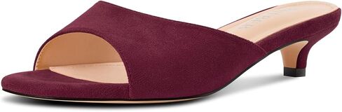TNYNFBEB Womens Low Kitten Heel Peep Open Toe Sandals Mules Shoes Slip-on Slingback Party Prom Cute Dress 1.4 Inches Heels in Saudi Arabia