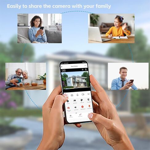 Solar Security Camera Wireless Outdoor, 4MP Solar/Battery Powered Camera for Home Security, Pan/Tilt 2.4GHz WiFi Camera with PIR, 2-Way Audio, Color Night Vision, Cloud/SD in Saudi Arabia