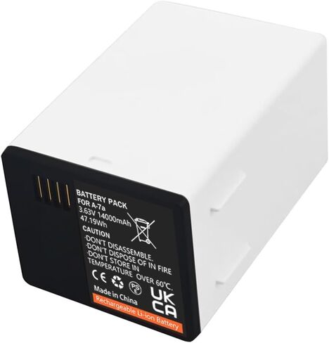 بطارية A-7a ممتدة قابلة لإعادة الشحن بقدرة 14000 مللي أمبير في الساعة لكاميرات Arlo Pro 3 وPro 4 XL - متوافقة مع Alro Ultra 2 XL وUltra XL - P/N: VMA5410، FB1001، VMC4040P، CMC5040 in Kuwait