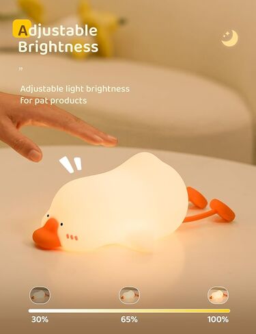 Cute Duck Night Light, 3 Modes Rechargeable Night Light, 7 Dimmable Colors, Night Lights for Camping, Decoration,Curing in Saudi Arabia