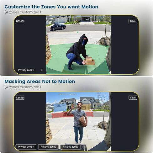كاميرا جرس باب فيديو litokam 2K، كاميرا جرس باب تعمل بالبطارية لاسلكية مع رنين، نسبة 3:4 من الرأس إلى أخمص القدمين، رؤية واسعة للغاية 170 درجة، واي فاي 2.4 جيجا هرتز، بدون اشتراك، اكتشاف AI وPIR، مغير الصوت in Kuwait