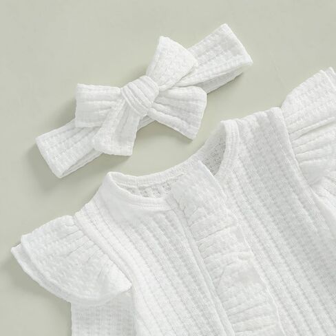 Newborn Baby Girl Clothes Long Sleeve Jumpsuit Romper Hospital Coming Home Outfit Preemie Girl Clothes in Kuwait