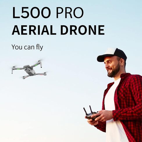 طائرة بدون طيار RC بدون فرش، تخطيط متعدد النقاط، طائرة RC كوادكوبتر بمفتاح واحد باللون الرمادي للتصوير الجوي من 14 عامًا (3 بطاريات) in Saudi Arabia