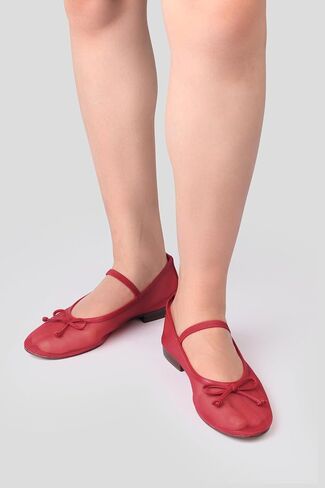 MUCCCUTE Women's Mesh Ballet Flats, Round Toe Ballerina Flats Shoes Casual Dress Mary Jane Flats in Saudi Arabia