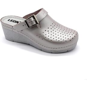 LEON 1000 Leather Slip-on Womens Ladies Mule Clogs Slippers Shoes