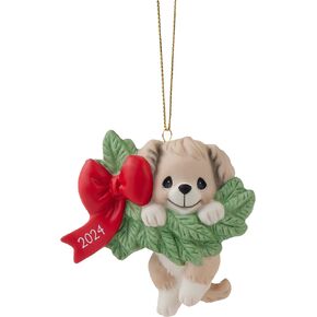 Precious Moments 241002 Have Yourself A Merry Little Christmas Dated 2024 Girl Bisque Porcelain Ornament