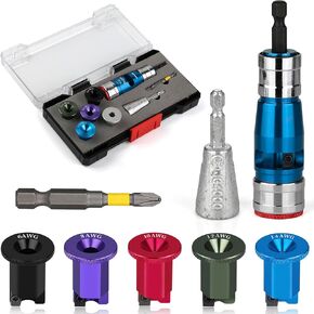 Wire Twister Tool for Drill Fast Wire Stripping and Twisting Set for 6/8/10/12/14AWG - Drill Wire Stripper Kit for Quick Bit Change