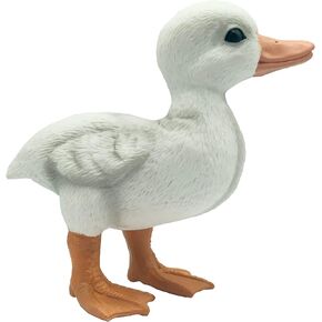 Rubber Ducks Farm Realistic Animal Figurines Duckling Little Duck Animal Figures for Children's Toys Bath Toys and for Party Favors, Gifts, Prizes, Rewards, Giveaways (White)