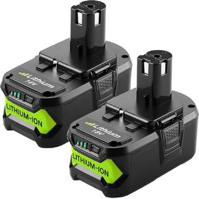 7000mAh 2Packs 18V P108 Battery Compatible with Ryobi 18V Battery Compatible for Ryobi 18V ONE+ Tools P102 PBP1104 P103 P105 P107 P108 P122 Power Tool Battery for Ryobi 18V ONE+ HP Edge Batteries