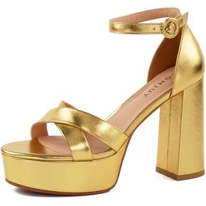 Platform Heels for Women High heels Platform Sandals Womens Chunky Heel Open Toe Pumps Ankle Strap Womens Wedding Party Pumps Shoes