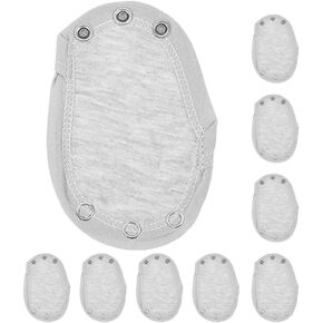 UPKOCH 9pcs Baby Bodysuit Extender, Romper Suit Extension Baby Jumpsuits Extenders Bodysuit Snap Extender Jumpsuit Partner Lengthen Extend Film for Boys Girls, 13.00X9.00X0.20CM, Light Grey