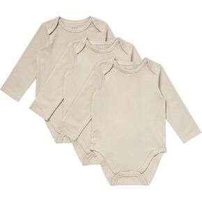 Hanes Baby Pure Comfort Long Sleeve Bodysuits (3 Pack)