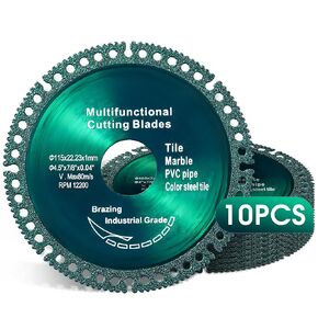 ‎5 Pack 4.5 Inch Indestructible Disc for Grinder, Indestructible Disc 2.0 for Angle Grinder 7/8''-Cut Everything in Seconds, Cutting Discs for Smooth Cutting, Chamfering, Grinding Materials