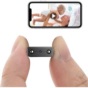 Smallest Wireless WiFi IP Camera,HD1080P Mini Spy Camera,Baby Monitor,Pet Camera with Video Recording Live Feed Night Vision,Motion Detection, Cloud Storage for Security Camera, with iOS Android APP