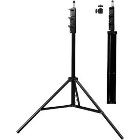 Aluminum Alloy Light Stand, 30.7"-94.5"/2.4m Spring Cushioned Photography Heavy Duty Tripod with 1/4" Universal Screw Adapter for Studio, Speedlight, Softbox, Ring Light, LED Video Light Black