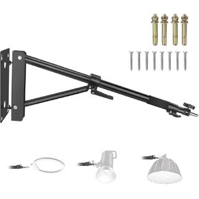 Ring Light Wall Mount Boom Arm 57.87"/147cm with Triangle Base, Ring Light Mount Flexible Rotation with 3/8 & 1/4 Screw for Photography Studio, Strobe Flash, Softbox, Umbrella, Reflector in Kuwait