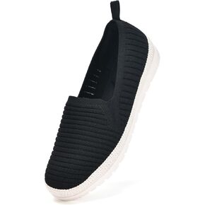 Women Casual Slip on Walking Shoes Comfortable Knitted Hands Free Slip ins Sneakers with Arch Support Fashion Work Nurse Tennis Shoes