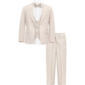 Boys Suits Slim Fit Toddler Tuxedo Suit Set for Teen Boys Communion Dress Clothes Kids Wedding Ring Bearer Outfit
