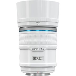 SIRUI Sniper 56mm Autofocus Lens, F1.2 Wide Angle APS-C Camera Lens for A5 A6 A7 FX A9 ZV-E Series (E Mount, White)